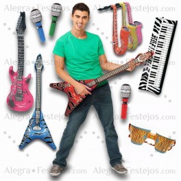 Kit de Instrumentos Musicales Inflables  "Banda de Rock" c/12 piezas